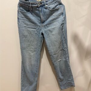 Women's Light Blue High-Rise Straight Jeans